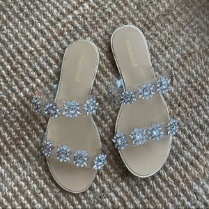 ShoeDazzle Haleigh Embellished Slide Sandal